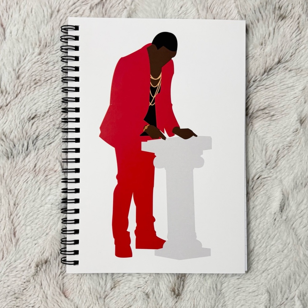 Ye Kanye West Runaway Red Suit Spiral Notebook Journal NEW